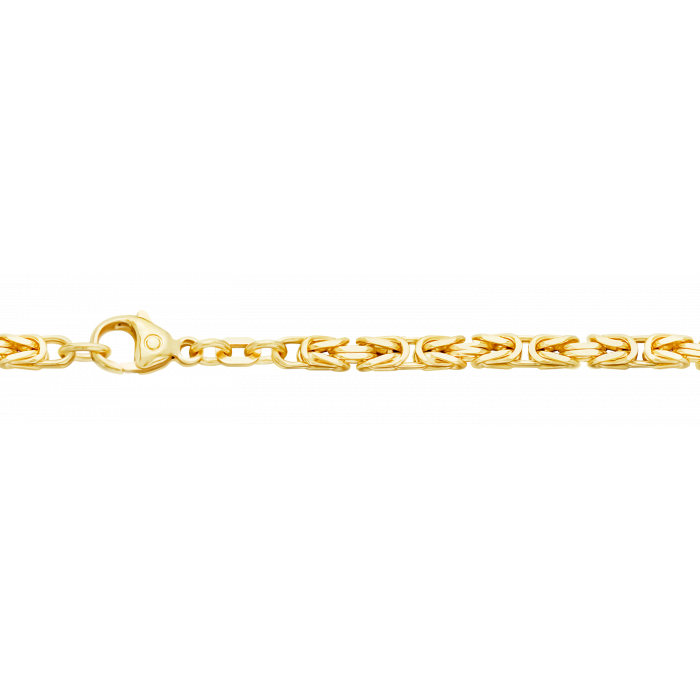 Goldkette Königskette Länge 18,7cm - Breite 3,2mm - 585-14 Karat Gold