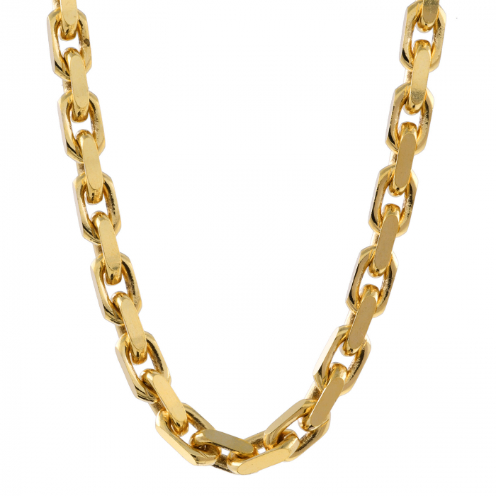 Ankerkette diamantiert Länge 60cm - Breite 2,5mm - 585-14 Karat Gold