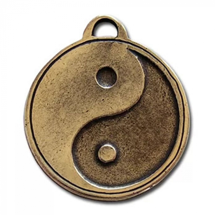 Yin-Yang + Ba Gua Anhänger Schmuck - Ying Yang  + Halsband 25x30mm