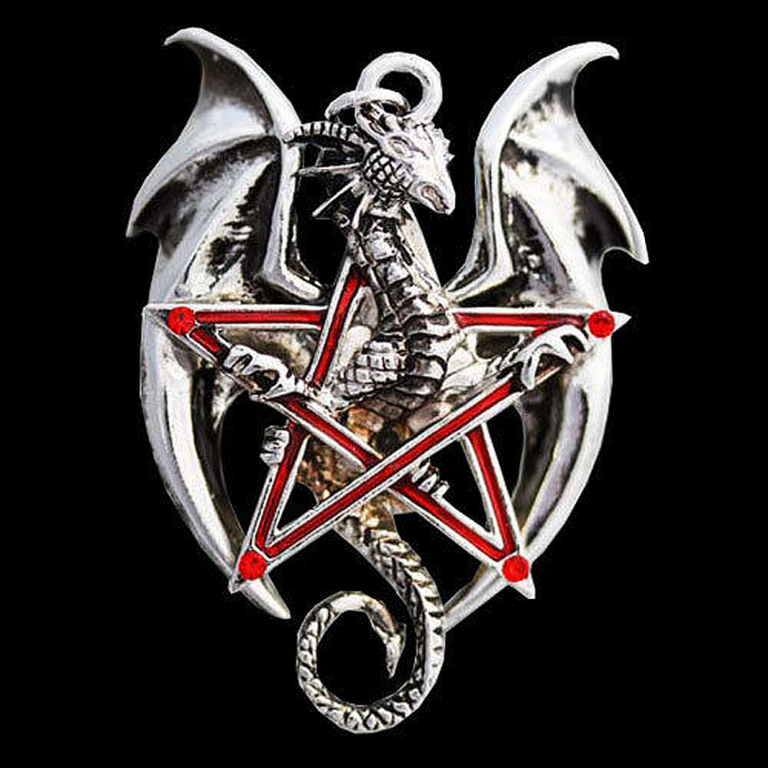 Pentadraca Anhänger Schmuck - Drachen , Pentagramm - 55x58mm