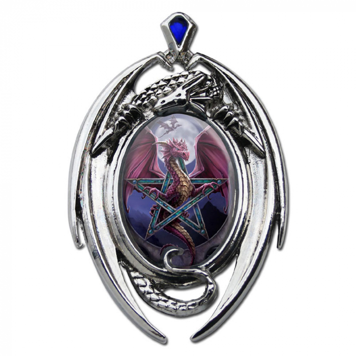 Anne Stokes Anhänger Lunar Magic Schmuck Fantasy Drache Pentagramm