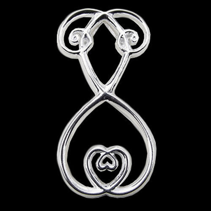 Universum Schmuck Anhänger 925er Silber - sonstige Symbole - 22x43mm