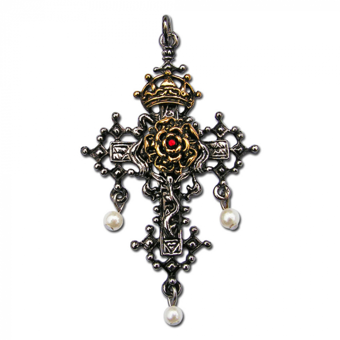 Rosenkreuz von Hampton Court Anhänger Schätze von Albion von Briar - 34x54mm