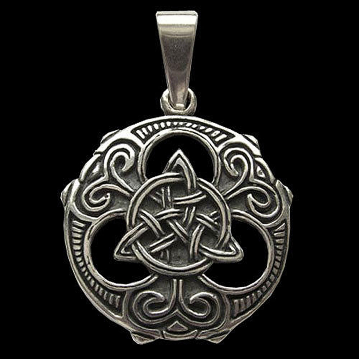 Triquetra-Knoten Schmuck Anhänger 925er Silber - Keltische Knoten - Durchmesser 23mm