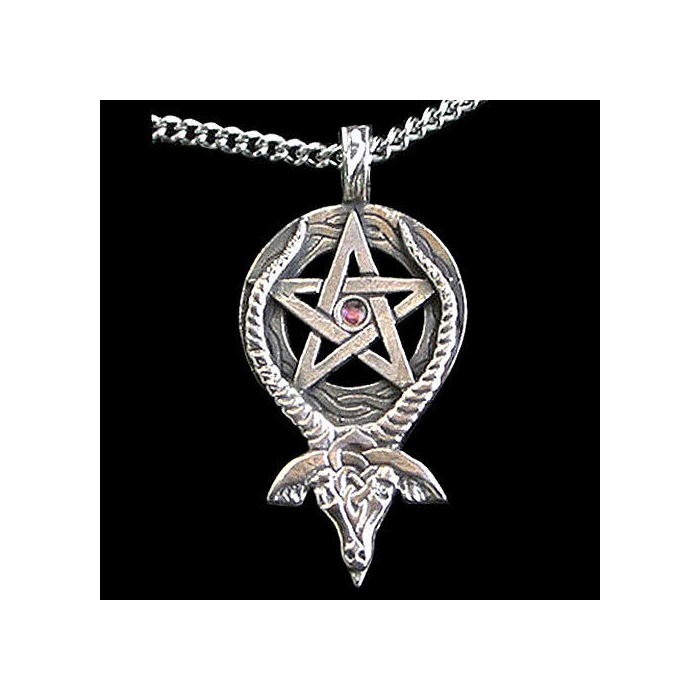 Bock Mit Pentagramm Anhänger Schmuck - Pentagramm - 33x43mm