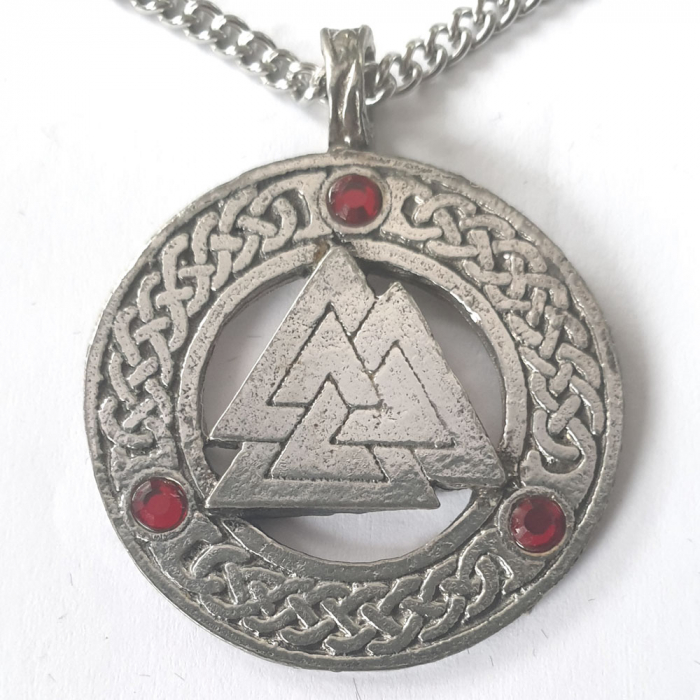 Valknutr groß Amulett  Odin 925er Silber Talisman: 37 mm