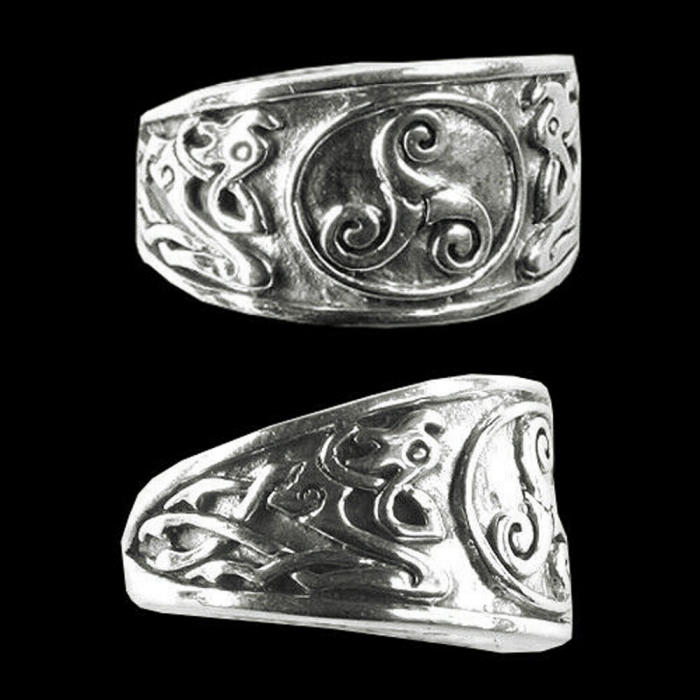 Triskelring, verstellbar klein 52-60 Keltischer Ring Celtic