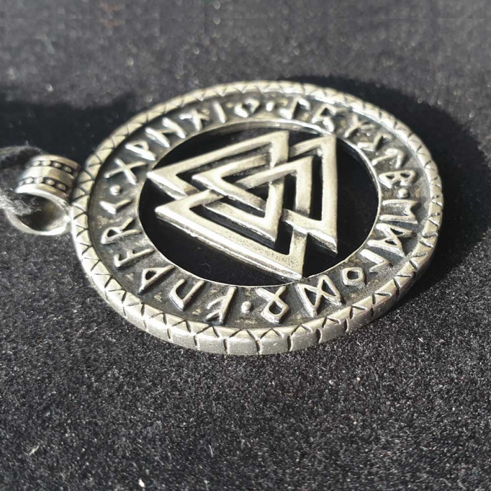 Wotansknoten Valknut Anhänger Schmuck Zinn 35mm mit Schnur