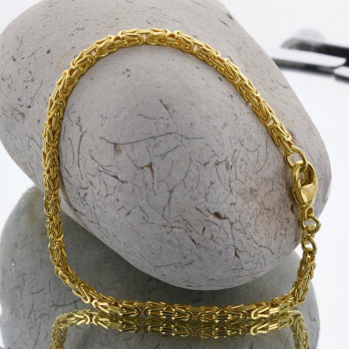 Gold Karat 585-14 Länge 2,5mm 21cm - - Breite Goldkette Königskette