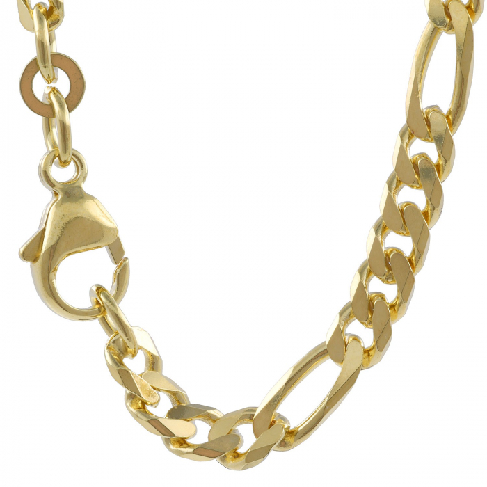 Goldkette Figarokette Breite 5,3mm - 750-18 Karat Gold