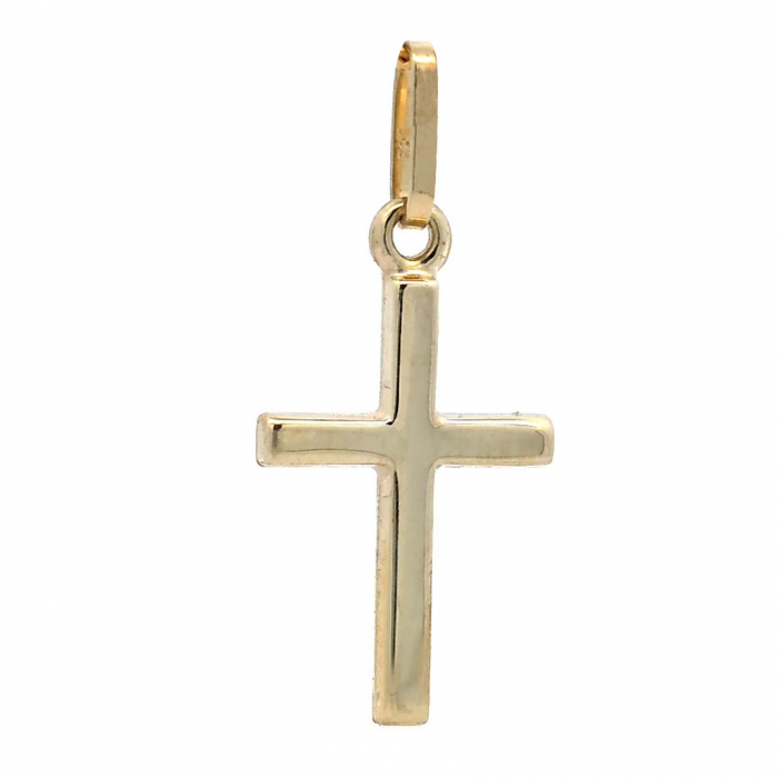 Anhänger Kreuz massiv 585 - 14 Karat Gold