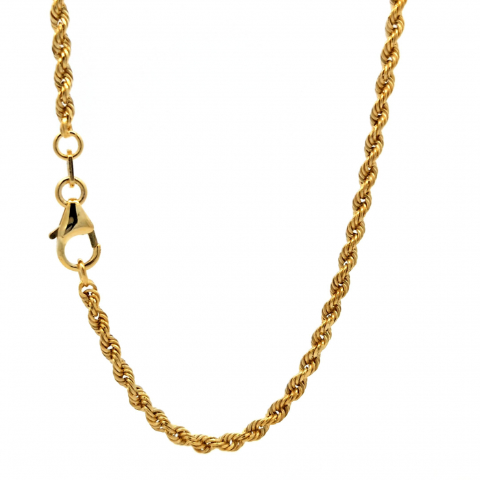 Goldkette Kordelkette massiv Halskette 585-14 Karat Gold Breite 1,7mm 