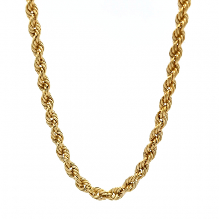 Goldkette Kordelkette massiv Halskette 585-14 Karat Gold Breite 1,7mm 