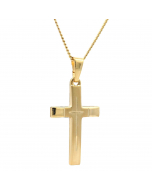 Anhänger Kreuz mit massiver Goldkette 1,1 mm 333-8 Karat Gold